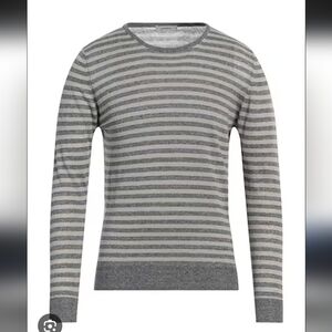 NWT Alpha Studio 100% Linen Striped Sweater